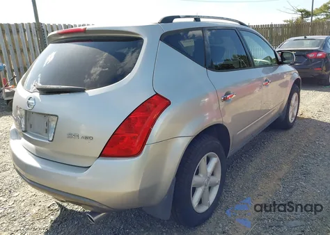 2004 Nissan Murano Se from USA, damaged, VIN JN8AZ08W84W315977